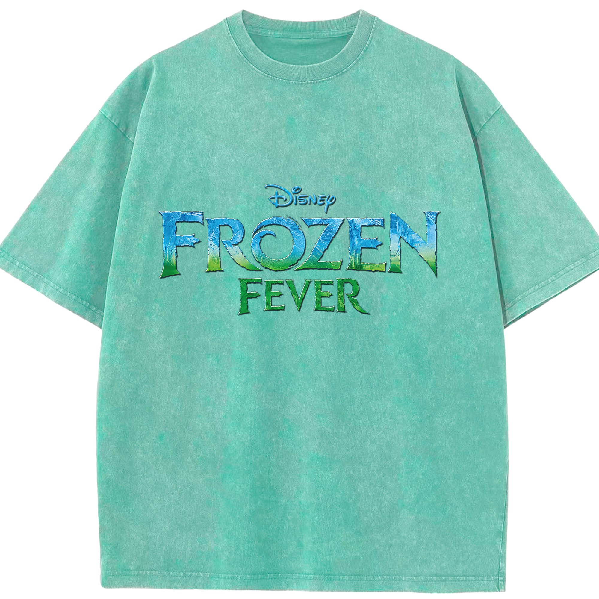 （画像用） アナと雪の女王 アンナ エルサ Frozen Anna Elsa 綿100% ヴィンテージ風 半袖Tシャツ（フロントプリント）